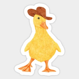 Daphne The Cowgirl Duckling Sticker